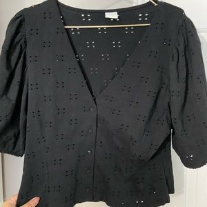 Black blouse - size large and never worn